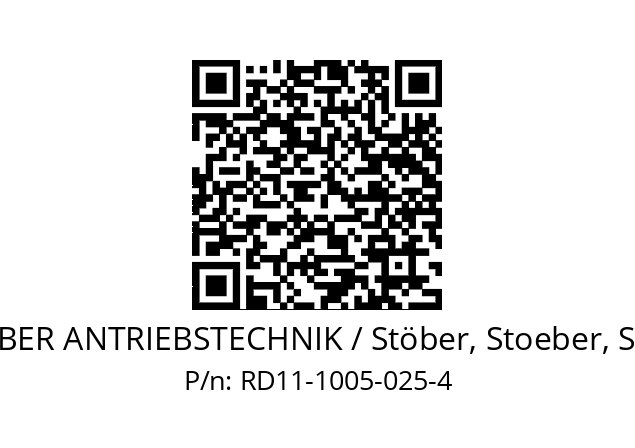   STOEBER ANTRIEBSTECHNIK / Stöber, Stoeber, Stober RD11-1005-025-4