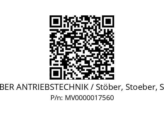   STOEBER ANTRIEBSTECHNIK / Stöber, Stoeber, Stober MV0000017560