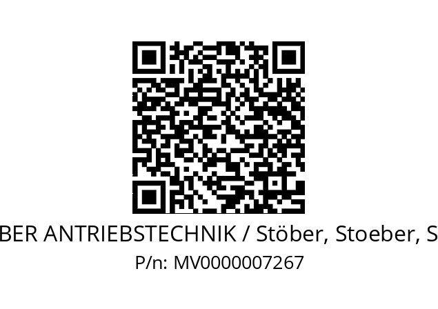   STOEBER ANTRIEBSTECHNIK / Stöber, Stoeber, Stober MV0000007267