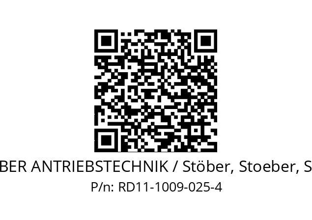   STOEBER ANTRIEBSTECHNIK / Stöber, Stoeber, Stober RD11-1009-025-4