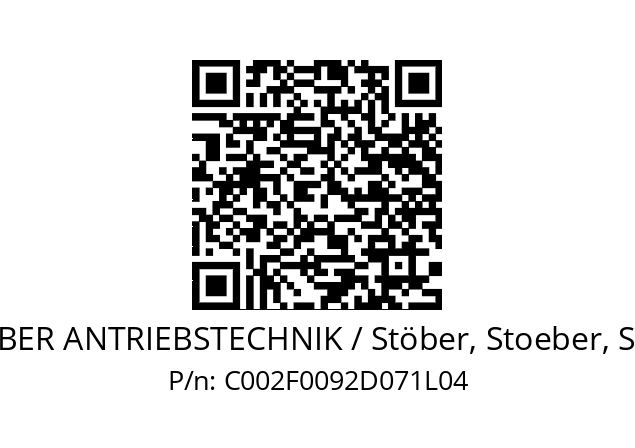   STOEBER ANTRIEBSTECHNIK / Stöber, Stoeber, Stober C002F0092D071L04