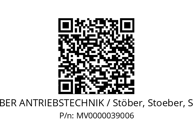   STOEBER ANTRIEBSTECHNIK / Stöber, Stoeber, Stober MV0000039006