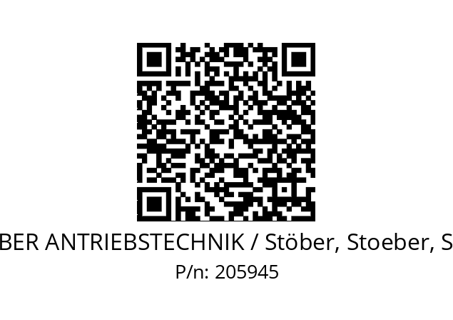   STOEBER ANTRIEBSTECHNIK / Stöber, Stoeber, Stober 205945