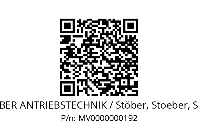   STOEBER ANTRIEBSTECHNIK / Stöber, Stoeber, Stober MV0000000192