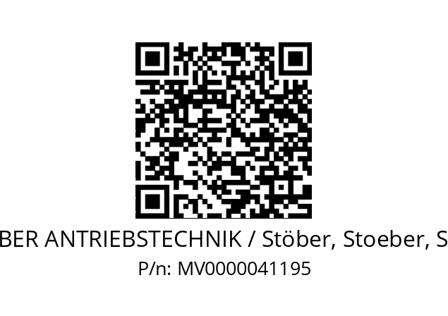   STOEBER ANTRIEBSTECHNIK / Stöber, Stoeber, Stober MV0000041195