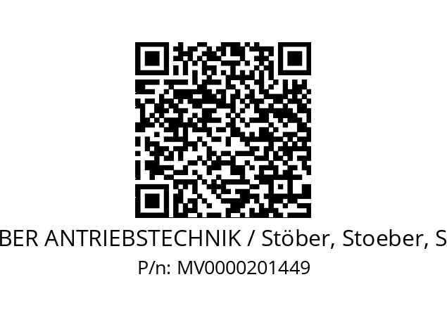   STOEBER ANTRIEBSTECHNIK / Stöber, Stoeber, Stober MV0000201449