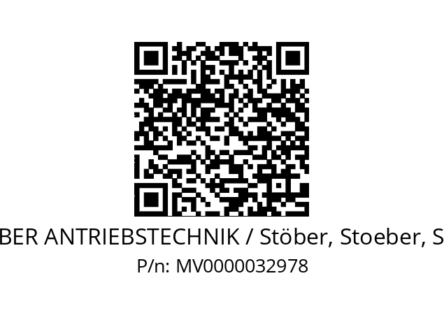   STOEBER ANTRIEBSTECHNIK / Stöber, Stoeber, Stober MV0000032978