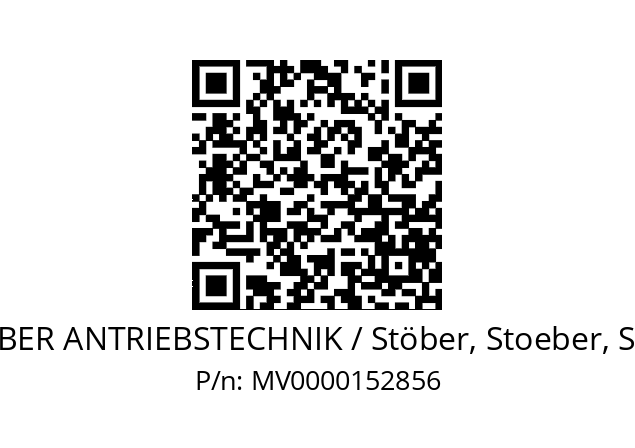   STOEBER ANTRIEBSTECHNIK / Stöber, Stoeber, Stober MV0000152856