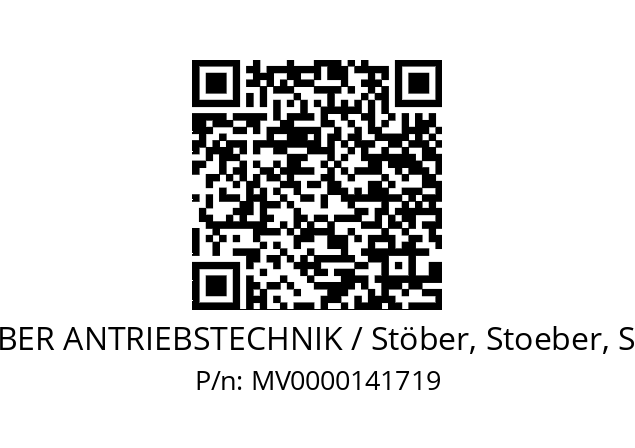   STOEBER ANTRIEBSTECHNIK / Stöber, Stoeber, Stober MV0000141719