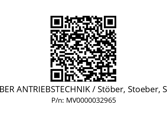   STOEBER ANTRIEBSTECHNIK / Stöber, Stoeber, Stober MV0000032965