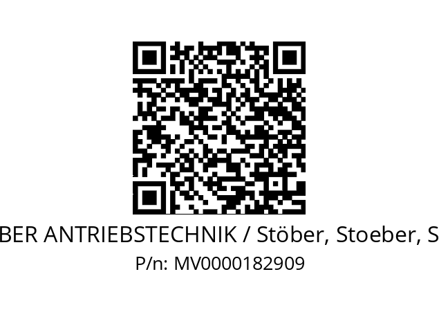   STOEBER ANTRIEBSTECHNIK / Stöber, Stoeber, Stober MV0000182909