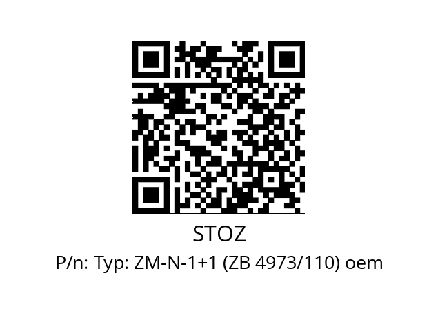   STOZ Typ: ZM-N-1+1 (ZB 4973/110) oem