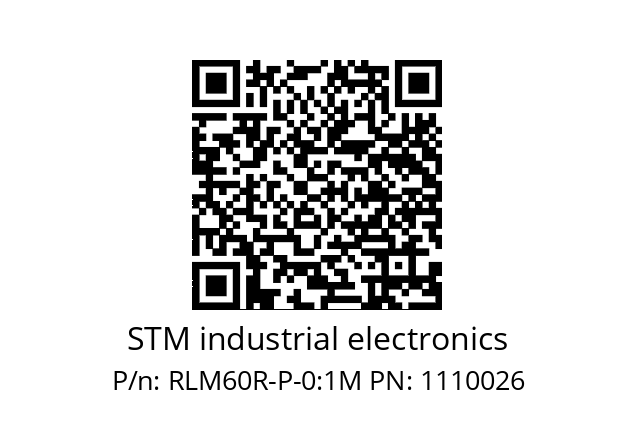   STM industrial electronics RLM60R-P-0:1M PN: 1110026