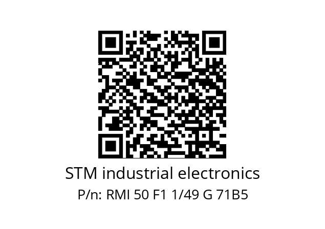   STM industrial electronics RMI 50 F1 1/49 G 71B5