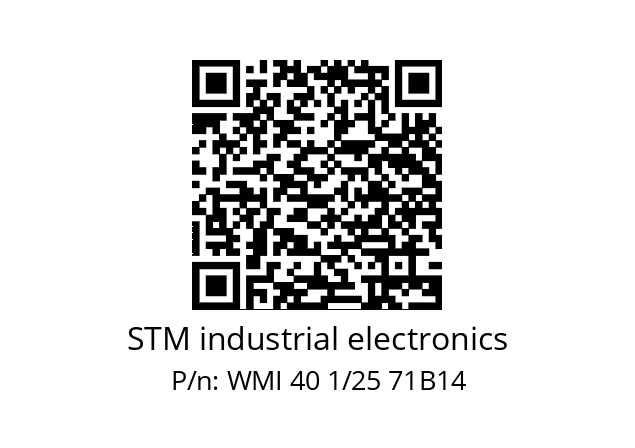   STM industrial electronics WMI 40 1/25 71B14