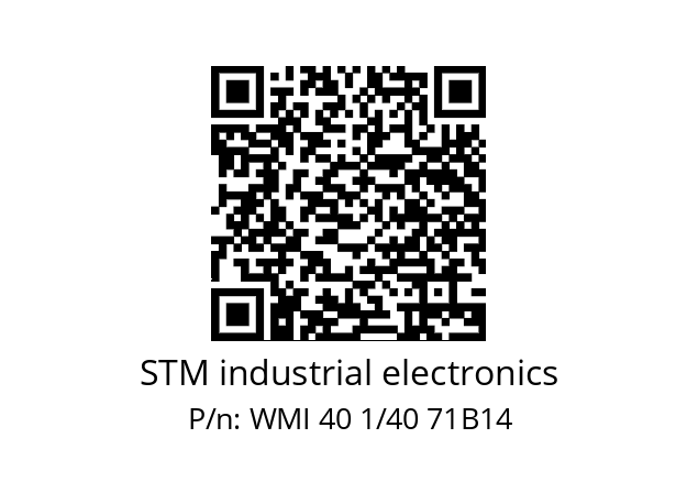   STM industrial electronics WMI 40 1/40 71B14