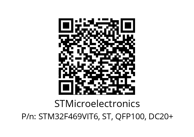   STMicroelectronics STM32F469VIT6, ST, QFP100, DC20+