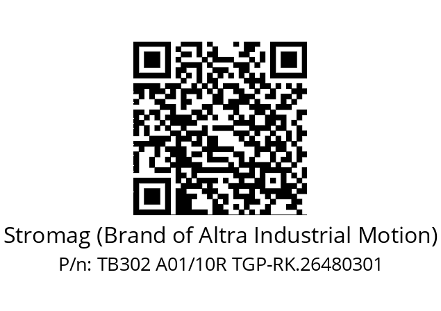   Stromag (Brand of Altra Industrial Motion) TB302 A01/10R TGP-RK.26480301