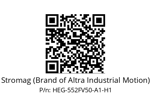   Stromag (Brand of Altra Industrial Motion) HEG-552FV50-A1-H1