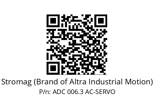   Stromag (Brand of Altra Industrial Motion) ADC 006.3 AC-SERVO