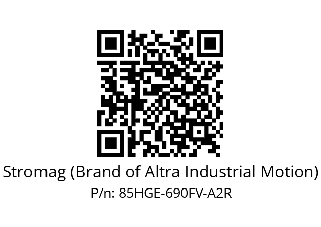   Stromag (Brand of Altra Industrial Motion) 85HGE-690FV-A2R