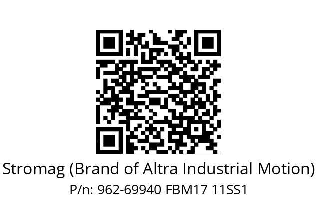   Stromag (Brand of Altra Industrial Motion) 962-69940 FBM17 11SS1