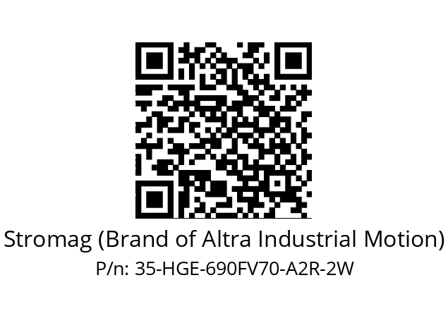   Stromag (Brand of Altra Industrial Motion) 35-HGE-690FV70-A2R-2W