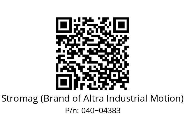   Stromag (Brand of Altra Industrial Motion) 040−04383