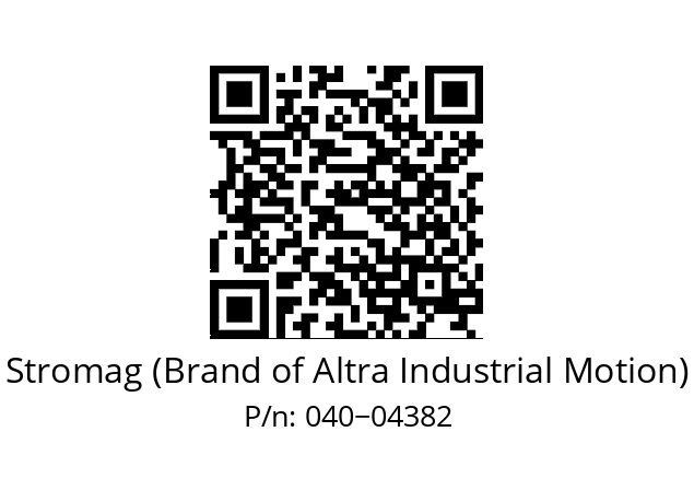   Stromag (Brand of Altra Industrial Motion) 040−04382