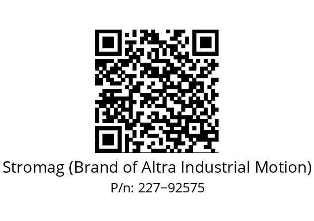   Stromag (Brand of Altra Industrial Motion) 227−92575