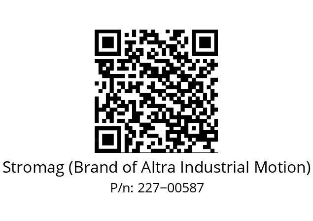   Stromag (Brand of Altra Industrial Motion) 227−00587