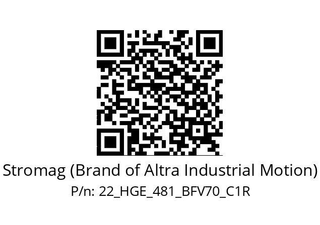   Stromag (Brand of Altra Industrial Motion) 22_HGE_481_BFV70_C1R