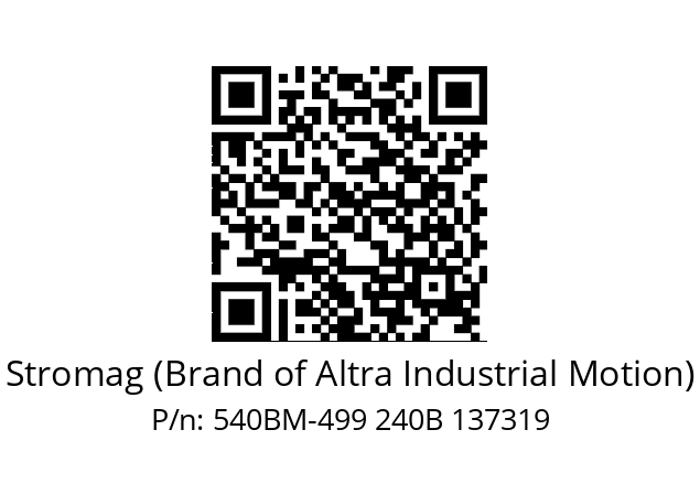   Stromag (Brand of Altra Industrial Motion) 540ВМ-499 240В 137319