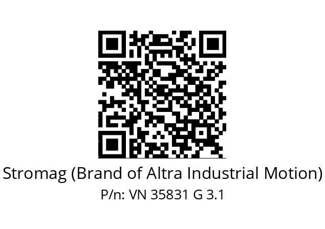   Stromag (Brand of Altra Industrial Motion) VN 35831 G 3.1