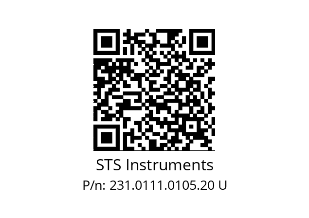   STS Instruments 231.0111.0105.20 U