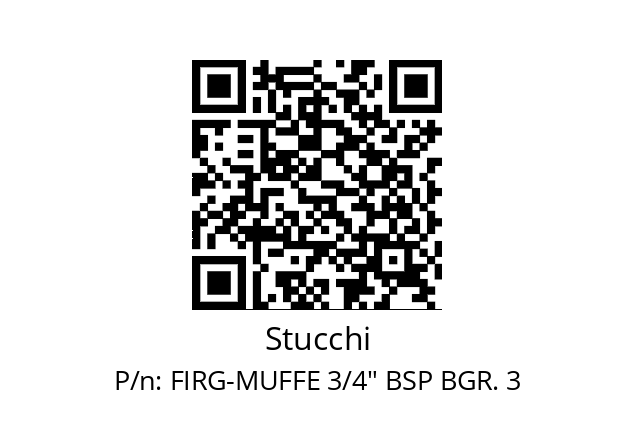   Stucchi FIRG-MUFFE 3/4" BSP BGR. 3