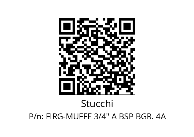   Stucchi FIRG-MUFFE 3/4" A BSP BGR. 4A