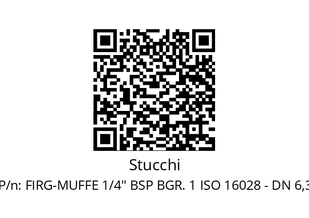   Stucchi FIRG-MUFFE 1/4" BSP BGR. 1 ISO 16028 - DN 6,3