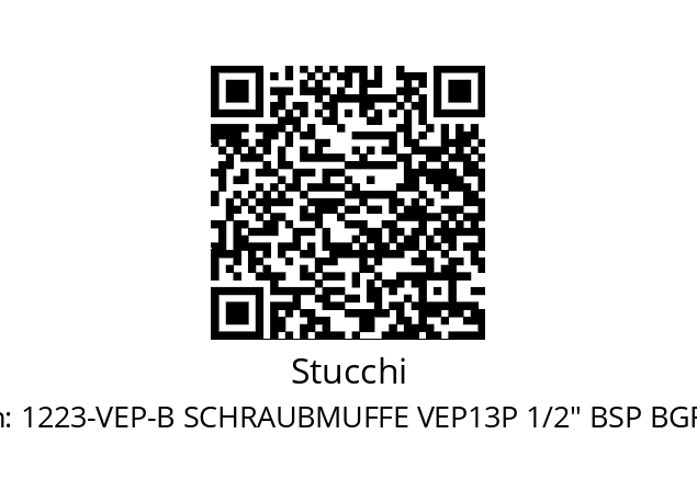   Stucchi 1223-VEP-B SCHRAUBMUFFE VEP13P 1/2" BSP BGR. 3