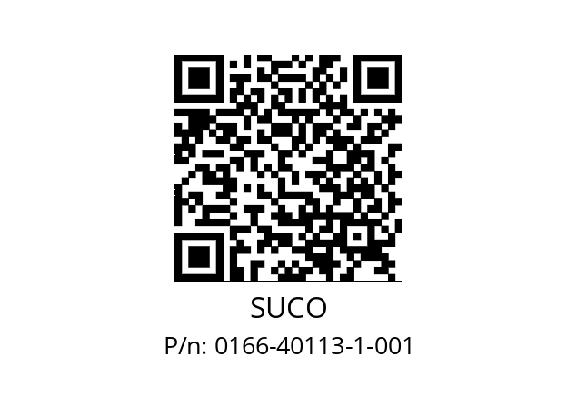   SUCO 0166-40113-1-001