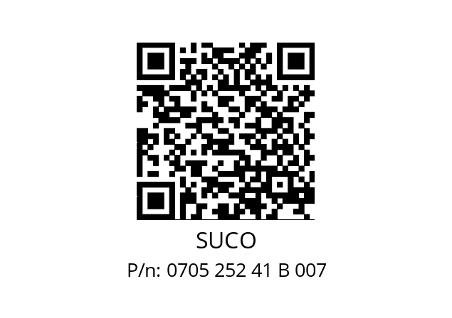   SUCO 0705 252 41 В 007