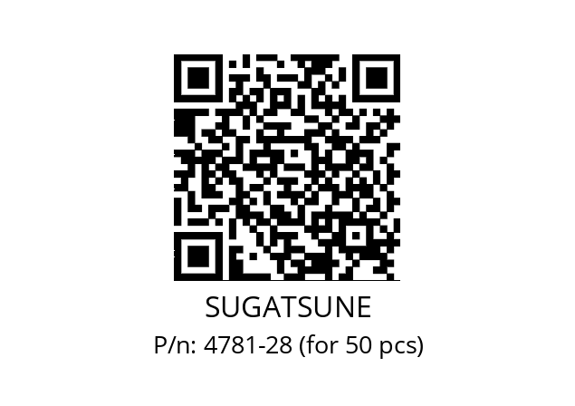   SUGATSUNE 4781-28 (for 50 pcs)