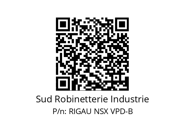   Sud Robinetterie Industrie RIGAU NSX VPD-B