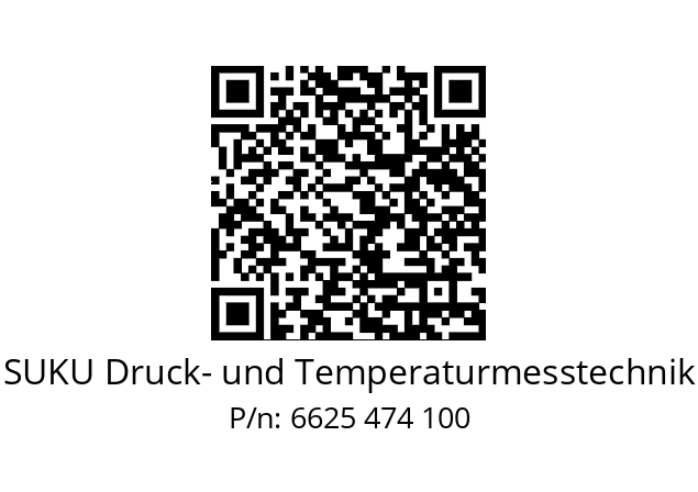   SUKU Druck- und Temperaturmesstechnik 6625 474 100