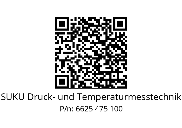   SUKU Druck- und Temperaturmesstechnik 6625 475 100