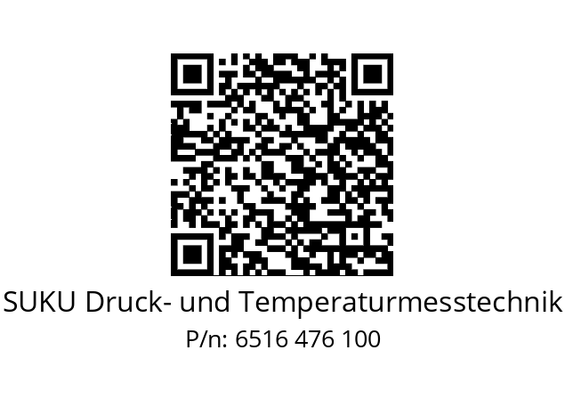   SUKU Druck- und Temperaturmesstechnik 6516 476 100