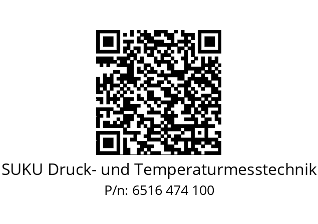   SUKU Druck- und Temperaturmesstechnik 6516 474 100