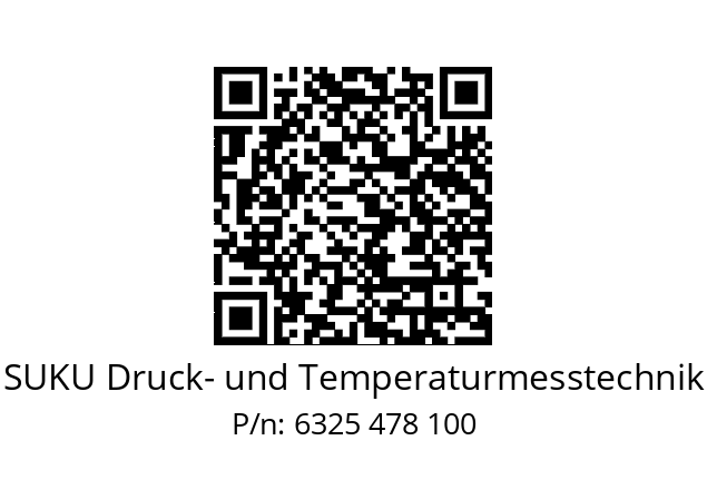   SUKU Druck- und Temperaturmesstechnik 6325 478 100