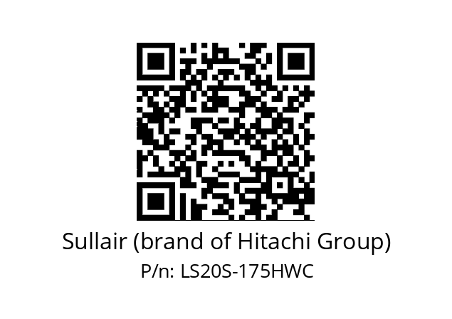   Sullair (brand of Hitachi Group) LS20S-175HWC