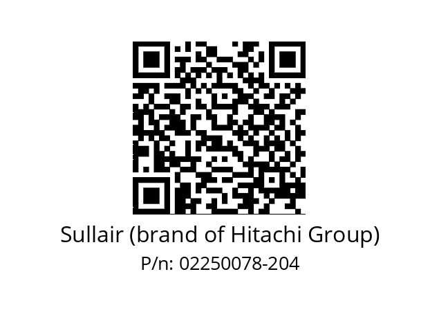   Sullair (brand of Hitachi Group) 02250078-204